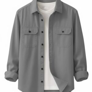 DEELMO Men’s Stylish Cotton Blend Casual Shirt || Full Sleeve Button-Down Shirt with Dual Flap Pockets || Comfortable Breathable Fabric || Perfect for Casual Office and Outing Wear