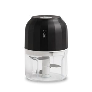 Salt ChopEase Classic Rechargeable Mini Chopper | Powerful motor and Long Lasting Battery | Sharp Stainless Steel Blades | Effortless Cleaning | 250 ML | Black