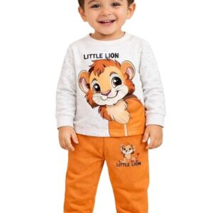 Boys Cotton Clothing Set | Kids Dress for Boys Full Sleeve Printed T-Shirt & Pant | Soft Cotton Winter Wear Outfit for Boy | Comfortable for Wear