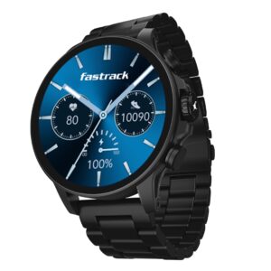 Fastrack Marvellous FX2 1.54" Super AMOLED Smart Watch with SpO2, Sleep Monitor, BT Calling, Metal Body, Voice Assistant, 100+ Sports Modes – Smartwatch for Professionals (Black)