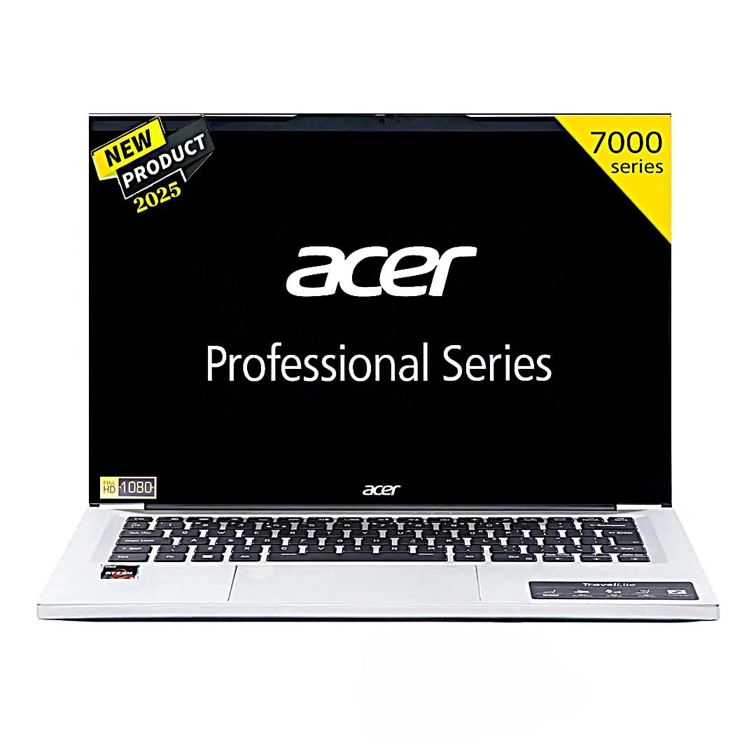 acer Professional 14, AMD Ryzen 3-7330U, 8 GB RAM, 512 GB SSD, Full HD 14", Windows 11 Pro, MSO21, Pro Silver, 1.39 KG, Professional Premium Laptop, Travel Lite