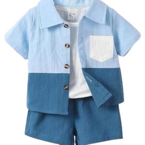URBAN OX Stylish Boys Co ords Dress Set | Printed Shirts and Shorts for Kids Clothes