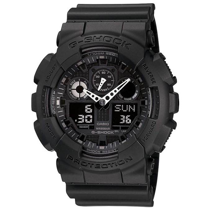 Casio G-Shock GA-100-1A1DR Analog-Digital Black Dial Men Watch Black Resin Strap (G270)
