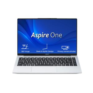 acer Aspire One, Intel Core Celeron N4500, Office 2024 + M365 Basic, 12GB LPDDR4X RAM/ 256GB SSD, 14.0"/35.56cm TN HD Display, Win 11 Home, Pure Silver, 1.3KG, A114-45, Thin and Light Laptop