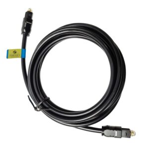 ZEBRONICS OC150 Optical Cable Supporting Dolby Digital Plus With 8 Channel (7.1) Audio Support, 1.5M, Transmission, For Smart TV, AV Receivers And More, Black