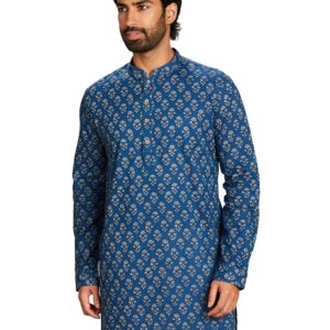 Symbol Men's 100% Cotton Everyday Mid Length Casual Kurta - Regular Fit (Available in Plus Sizes)