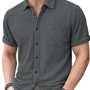 Noble Monk Men's Polyester Regular Fit Solid Casual Shirt |Half Sleeve | |Stylish Shirt